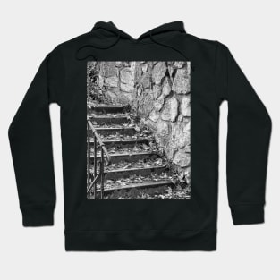 Autumn mood - old stairs, digital painting Hoodie